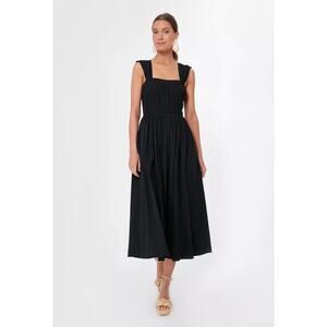 Pomander Place Black Midi Dress